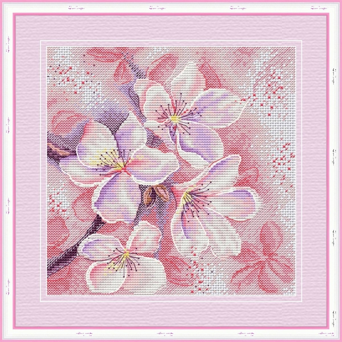 Cherry Blossom Cross Stitch Pattern фото 1