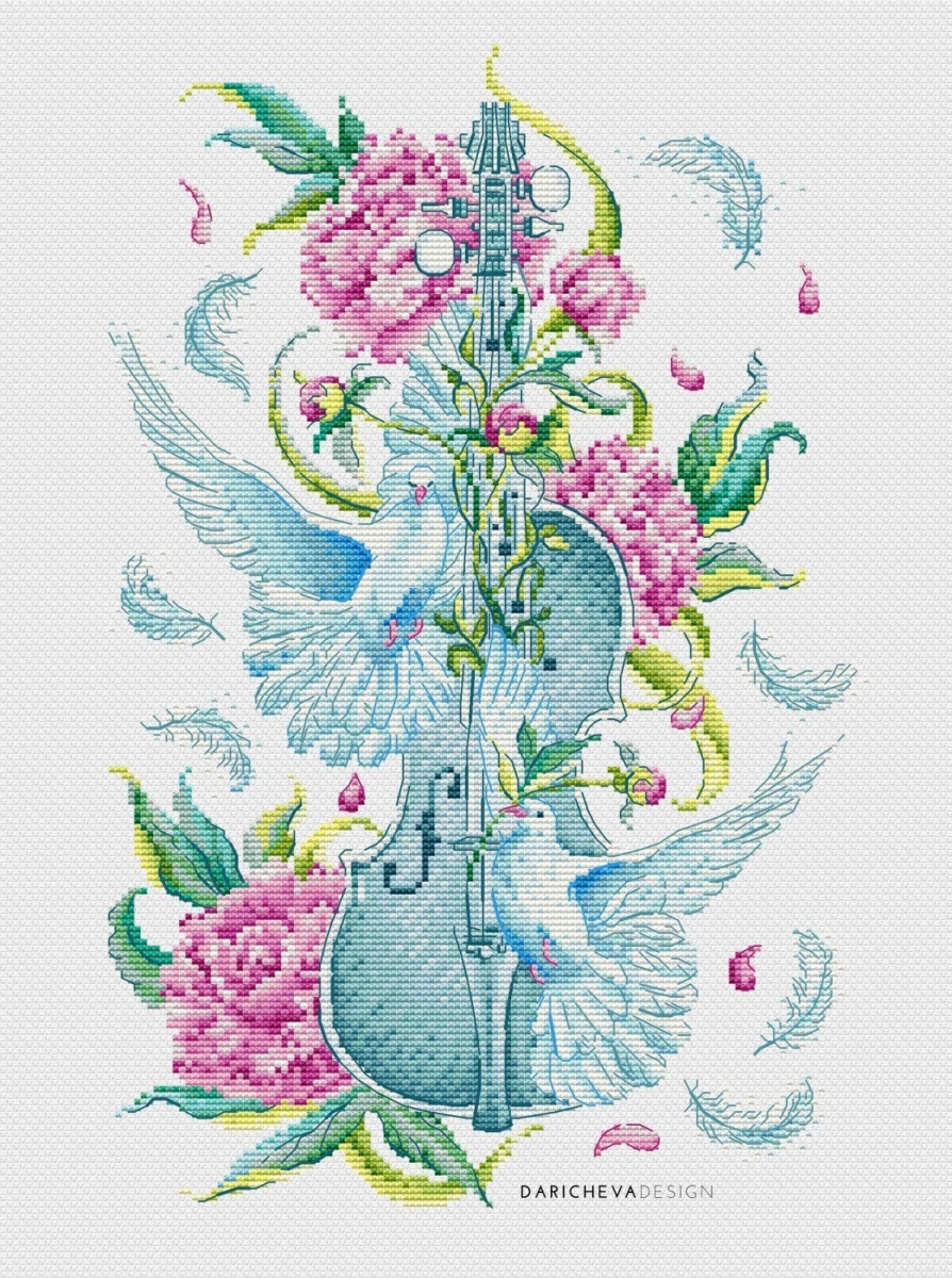 Music of Soul. Adagio Cross Stitch Pattern фото 1