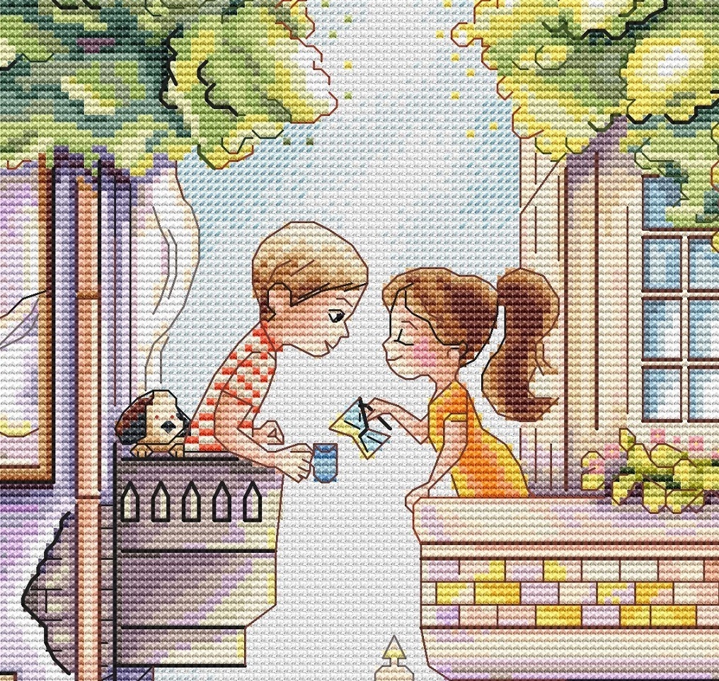 Love is... Morning for Two Cross Stitch Pattern фото 2