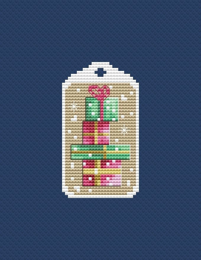 Christmas Keychain. Gifts Cross Stitch Pattern фото 1