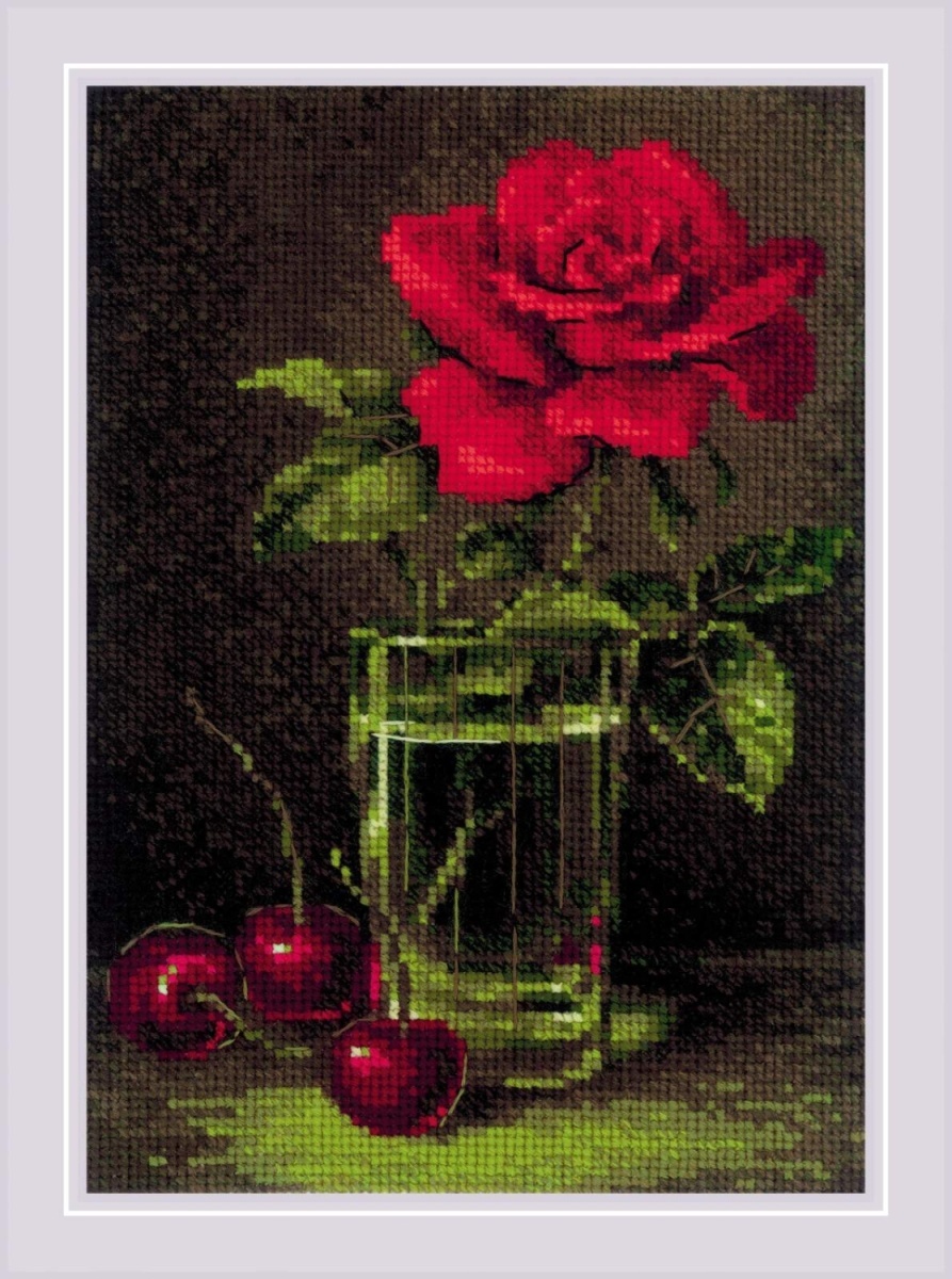 Rose and Sweet Cherry Cross Stitch Kit фото 1