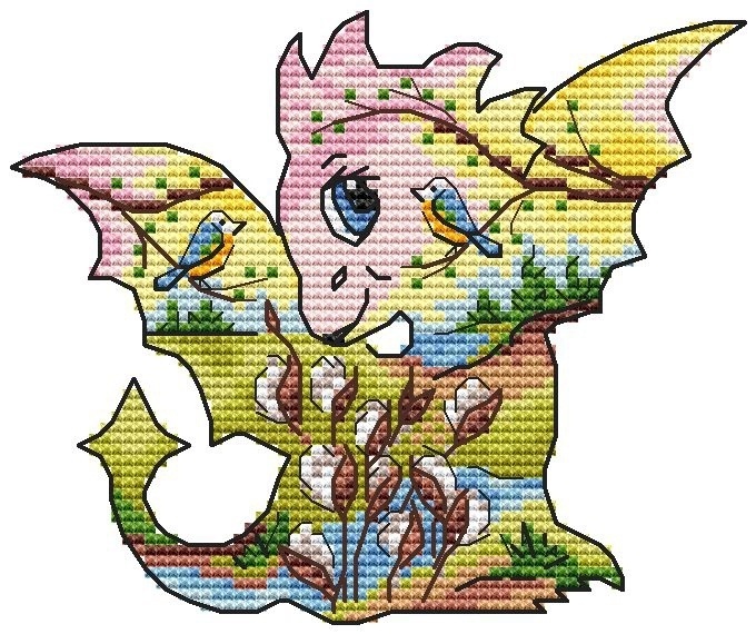 The Dragon. March Cross Stitch Pattern фото 1