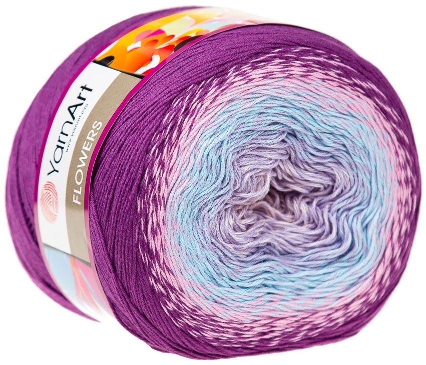 YarnArt FLOWERS 250 grams-1000 meters Cotton Yarn Rainbow Crochet Hand  Knitting Soft Yarn Spring Summer