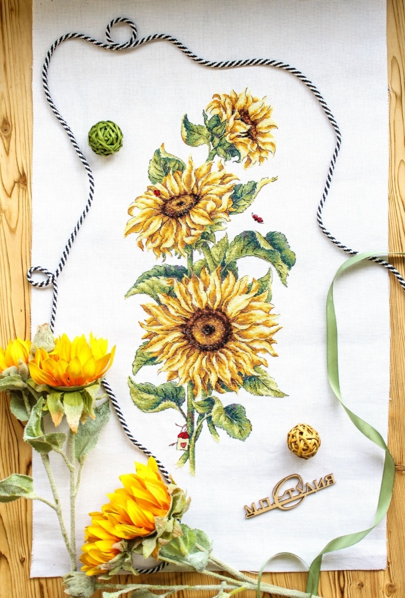 Sunflowers Cross Stitch Kit by MP Studia фото 3