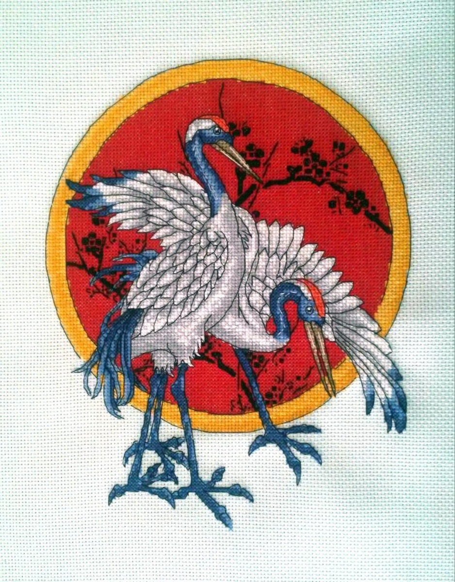 Two Cranes Cross Stitch Pattern фото 8