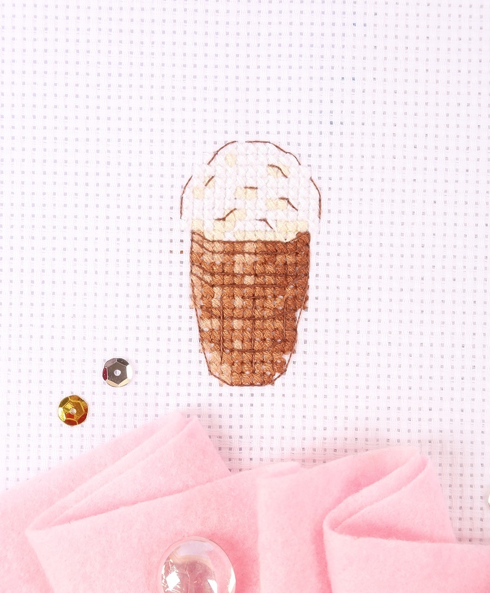 Ice Cream Cone Cross Stitch Kit фото 3