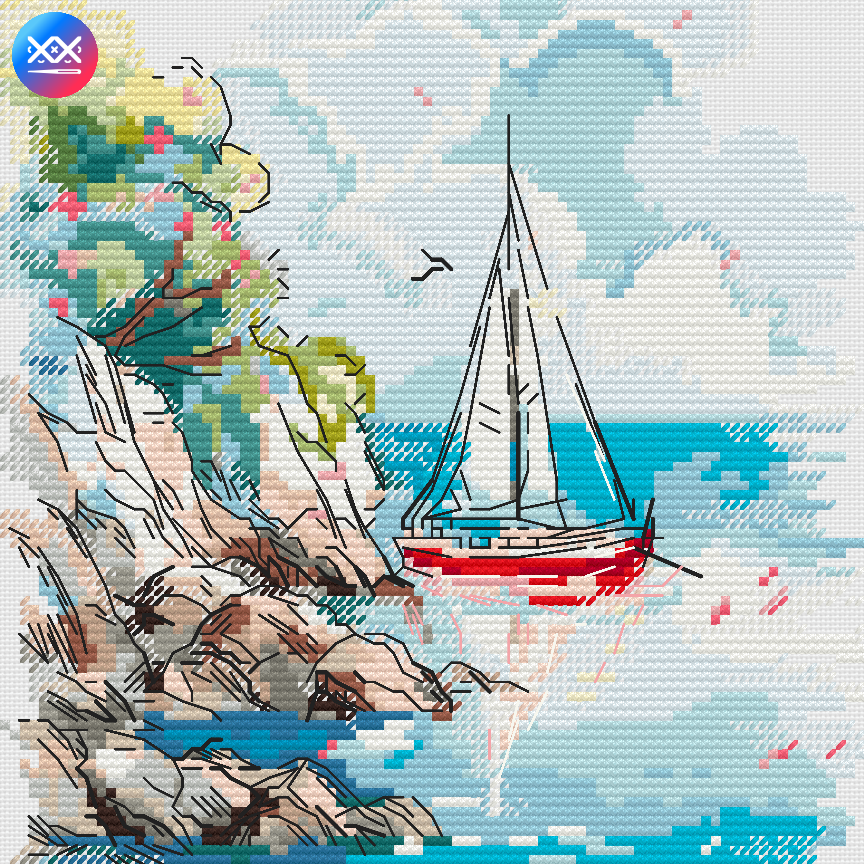 By the Shore Cross Stitch Pattern фото 13