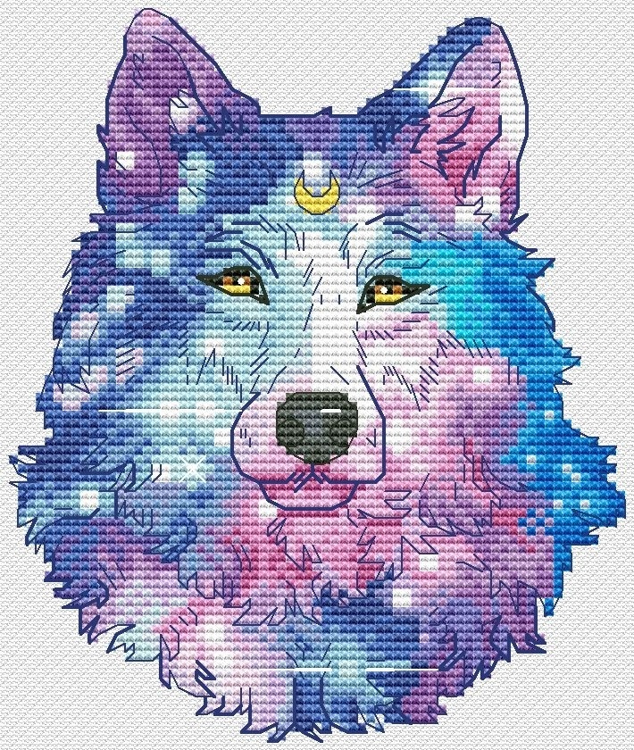 Wolf 4 Cross Stitch Pattern фото 1