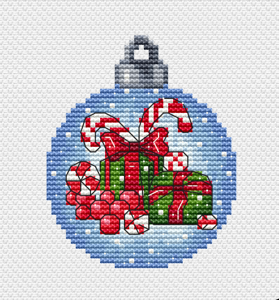 Presents Christmas Ball Cross Stitch Pattern фото 2