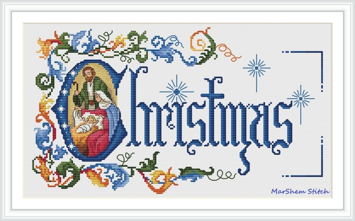Nativity Banner Cross Stitch Pattern фото 2