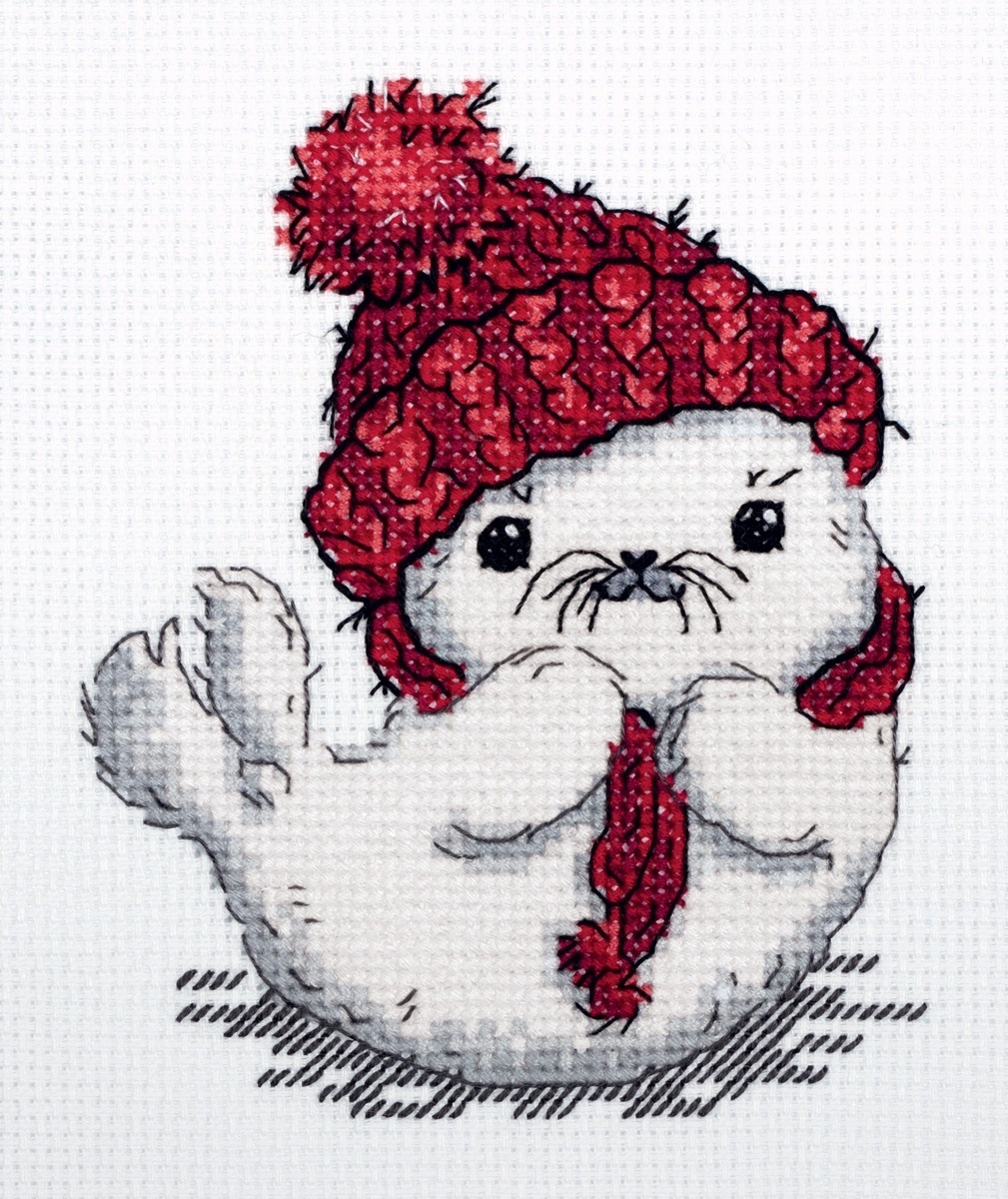 Baby Seal in the Hat Cross Stitch Kit фото 1