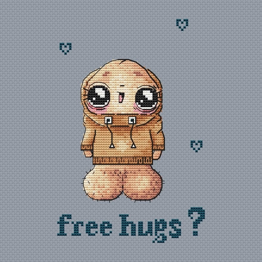 Free Hugs Cross Stitch Pattern фото 1