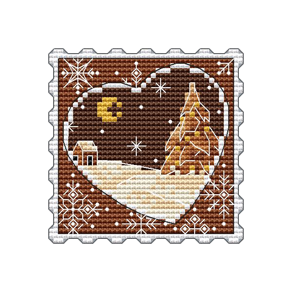 Gingerbread Night Cross Stitch Pattern фото 1