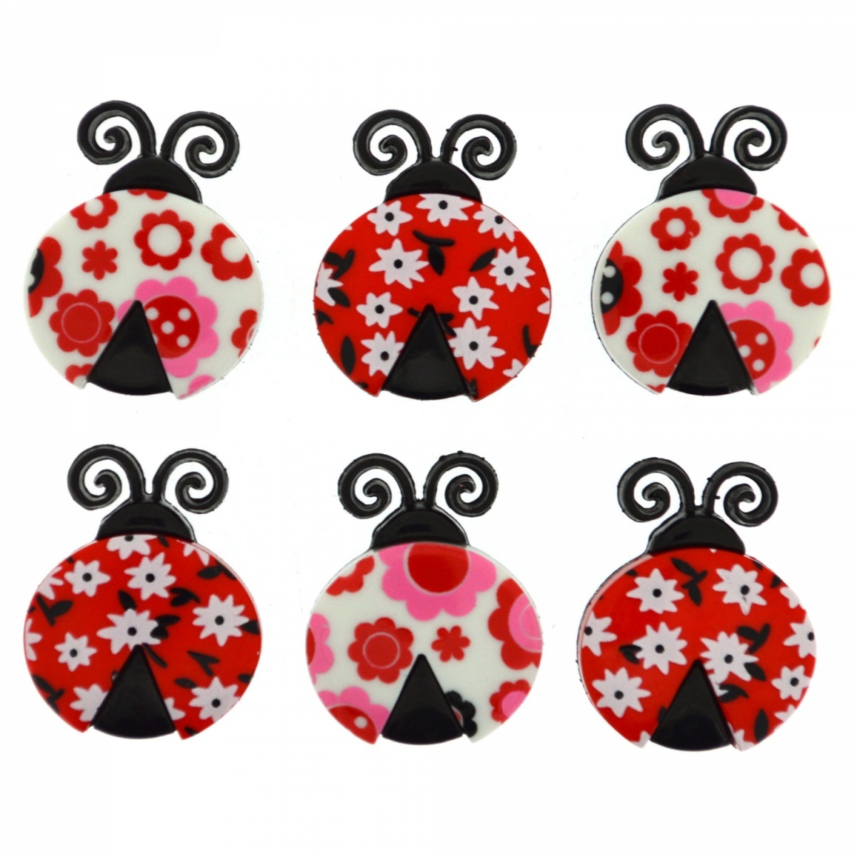 Ladybug Love Set of Decorative Buttons фото 1