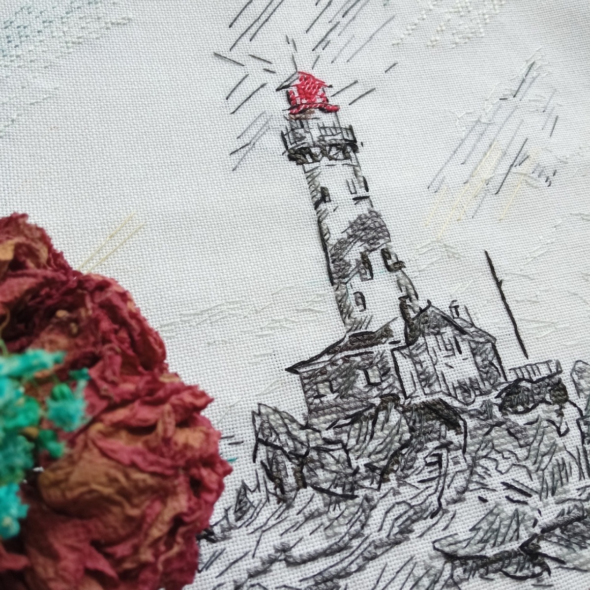 Lighthouse. Sketch Cross Stitch Pattern фото 6