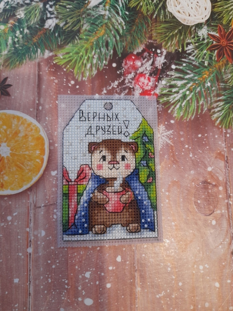 Christmas Tags. Bear Cross Stitch Pattern фото 5