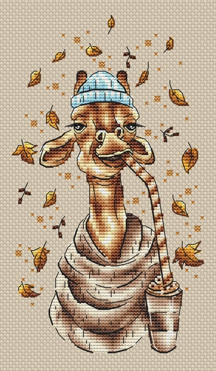 Typical Giraffe Cross Stitch Pattern фото 1