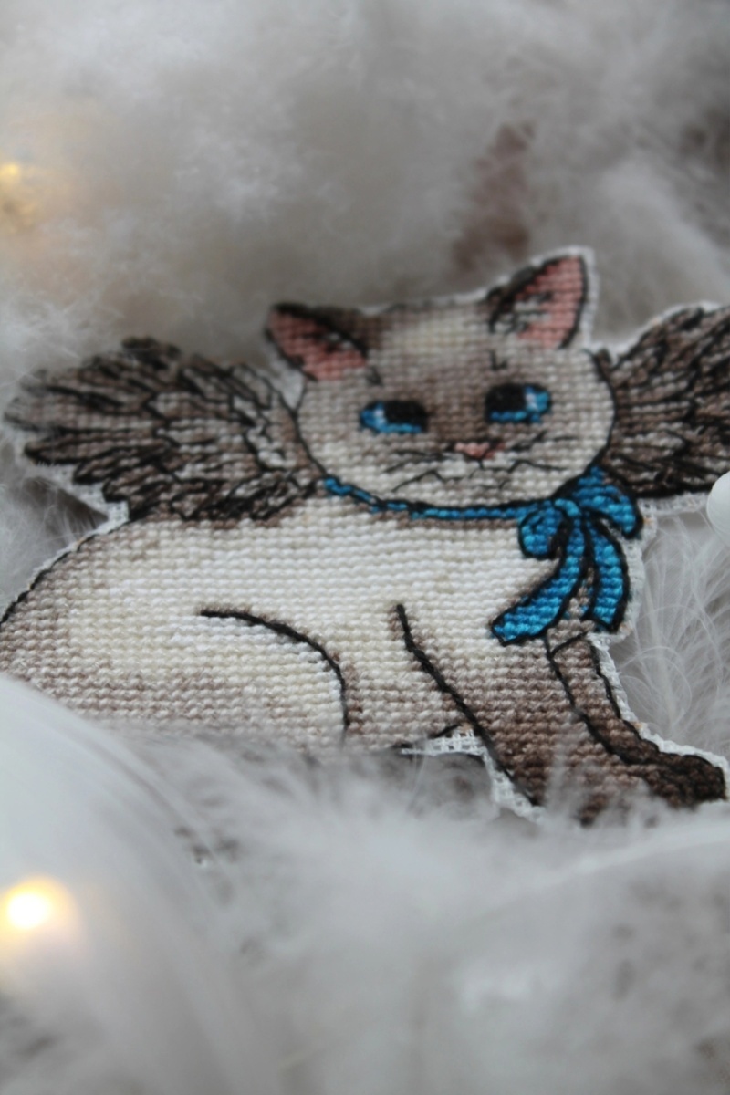 Angel Cat Cross Stitch Pattern фото 3