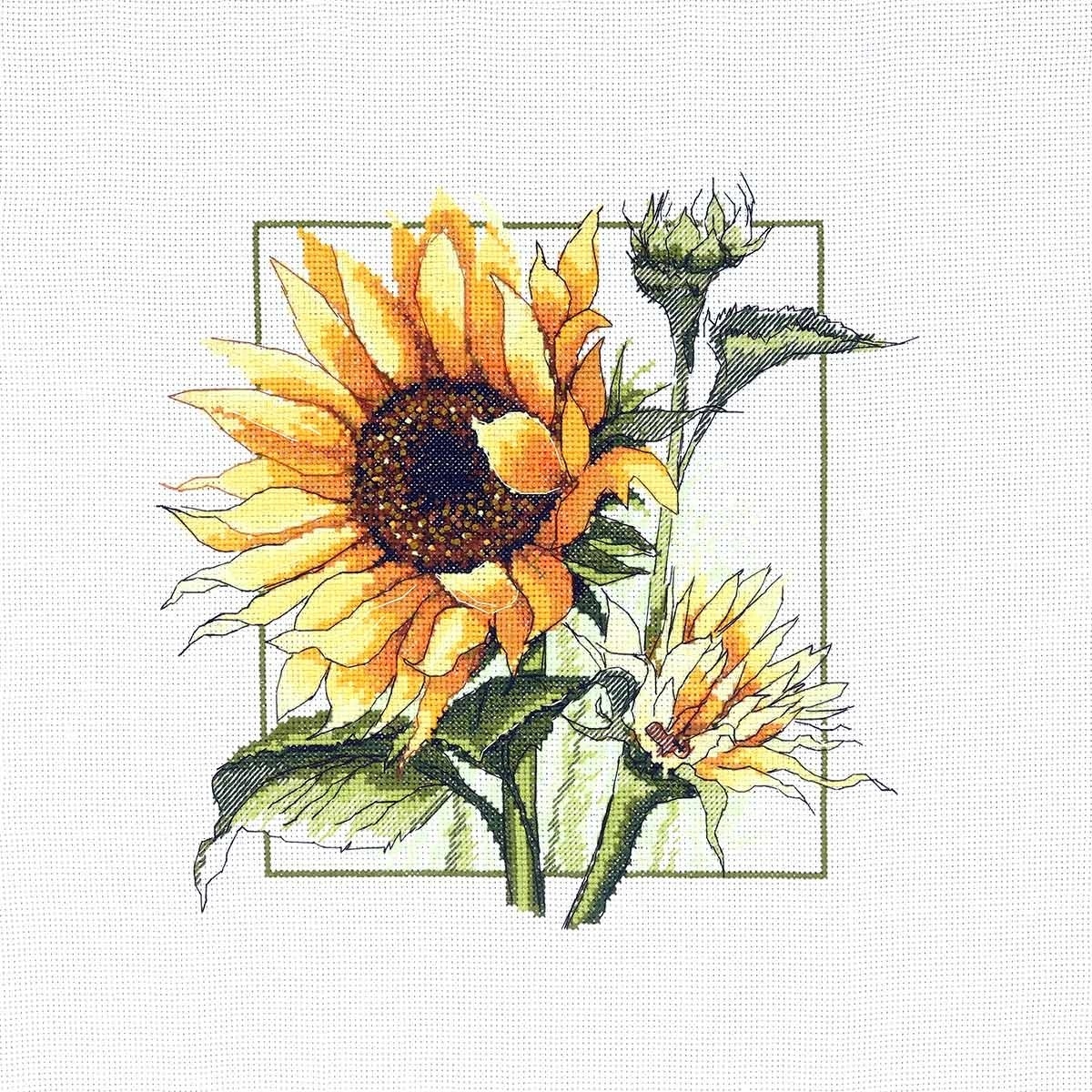 Sunflower Cross Stitch Kit фото 1