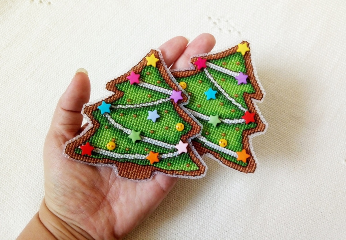 Gingerbread Tree Cross Stitch Pattern фото 2
