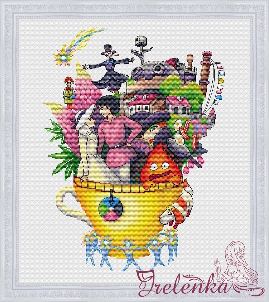 Animecup Howl's Moving Castle Cross Stitch Pattern фото 1