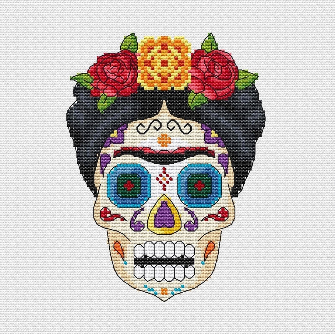 The Day of the Dead. Frida Cross Stitch Pattern фото 1