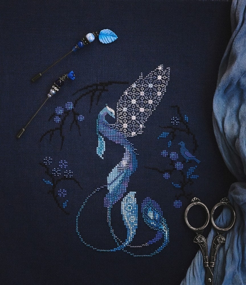 The Fabulous Blue Bird Cross Stitch Pattern фото 5