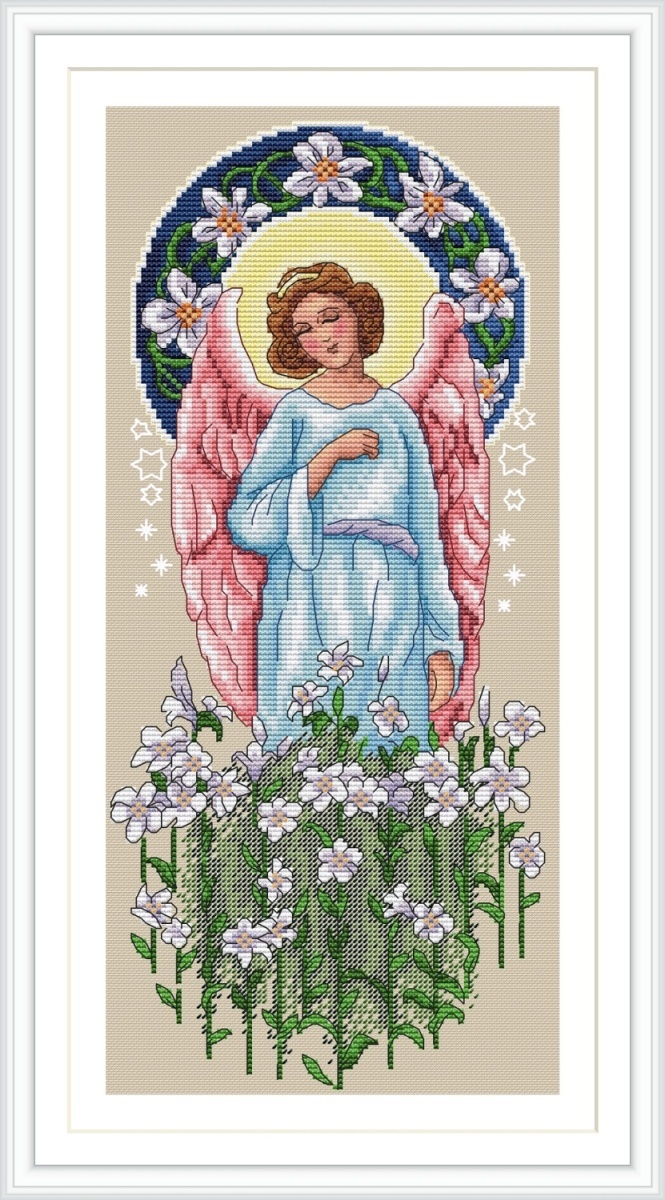 Angel Art Nouveau Cross Stitch Pattern фото 2