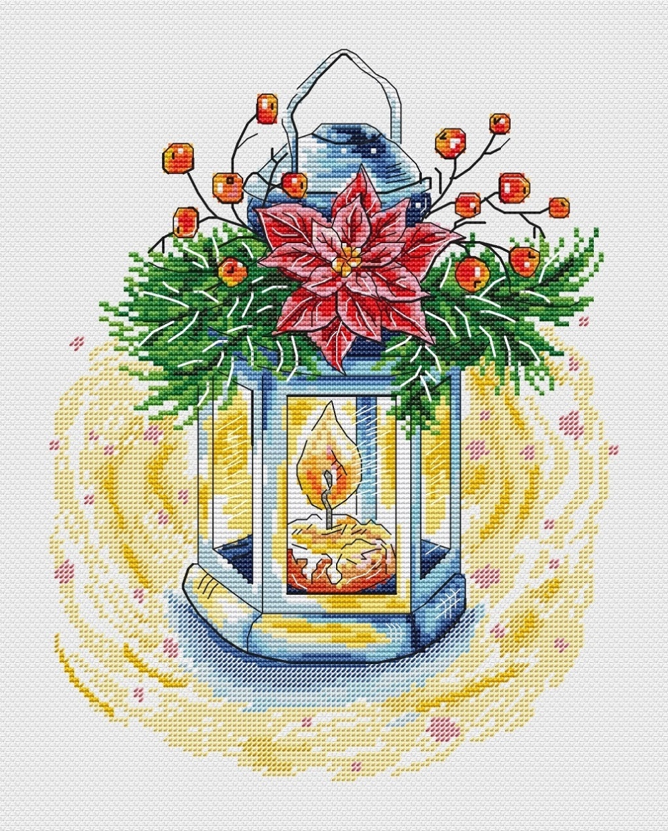 A Christmas Lamp Cross Stitch Pattern фото 3