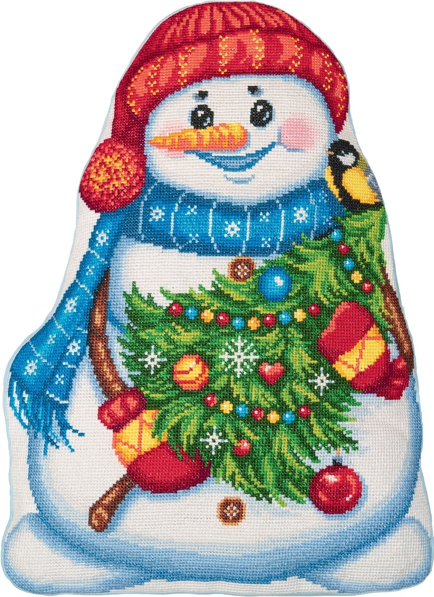 Snowman (Cushion Front) Cross Stitch Kit фото 1