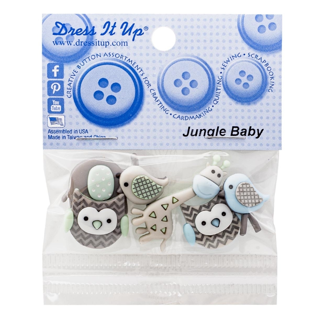 Jungle Baby Set of Decorative Buttons фото 3