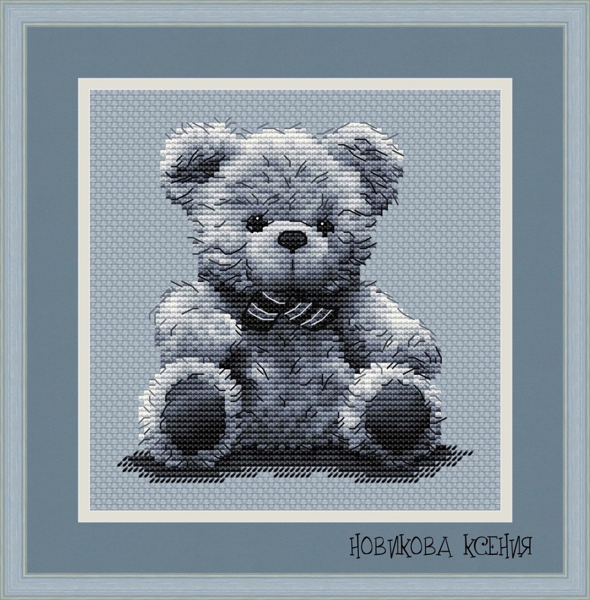 Teddy Bear Cross Stitch Pattern фото 1