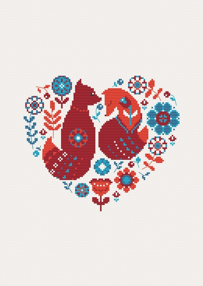 Heart Sampler Cross Stitch Pattern фото 1