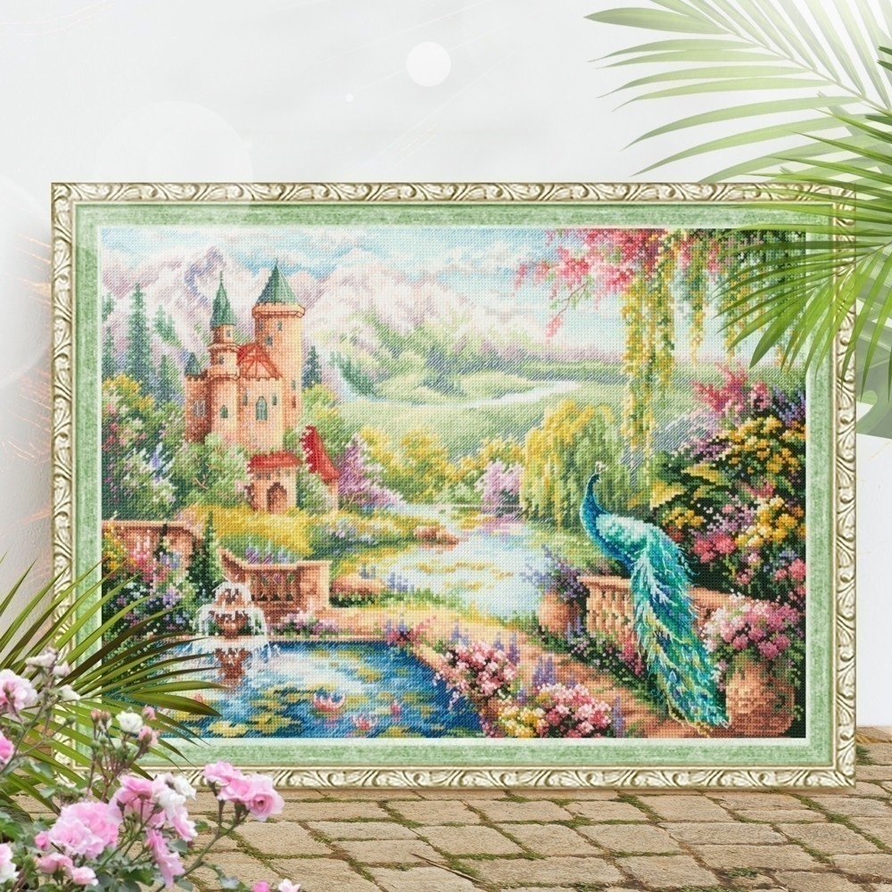 In the Garden of Magical Dreams Premium Cross Stitch Kit фото 3