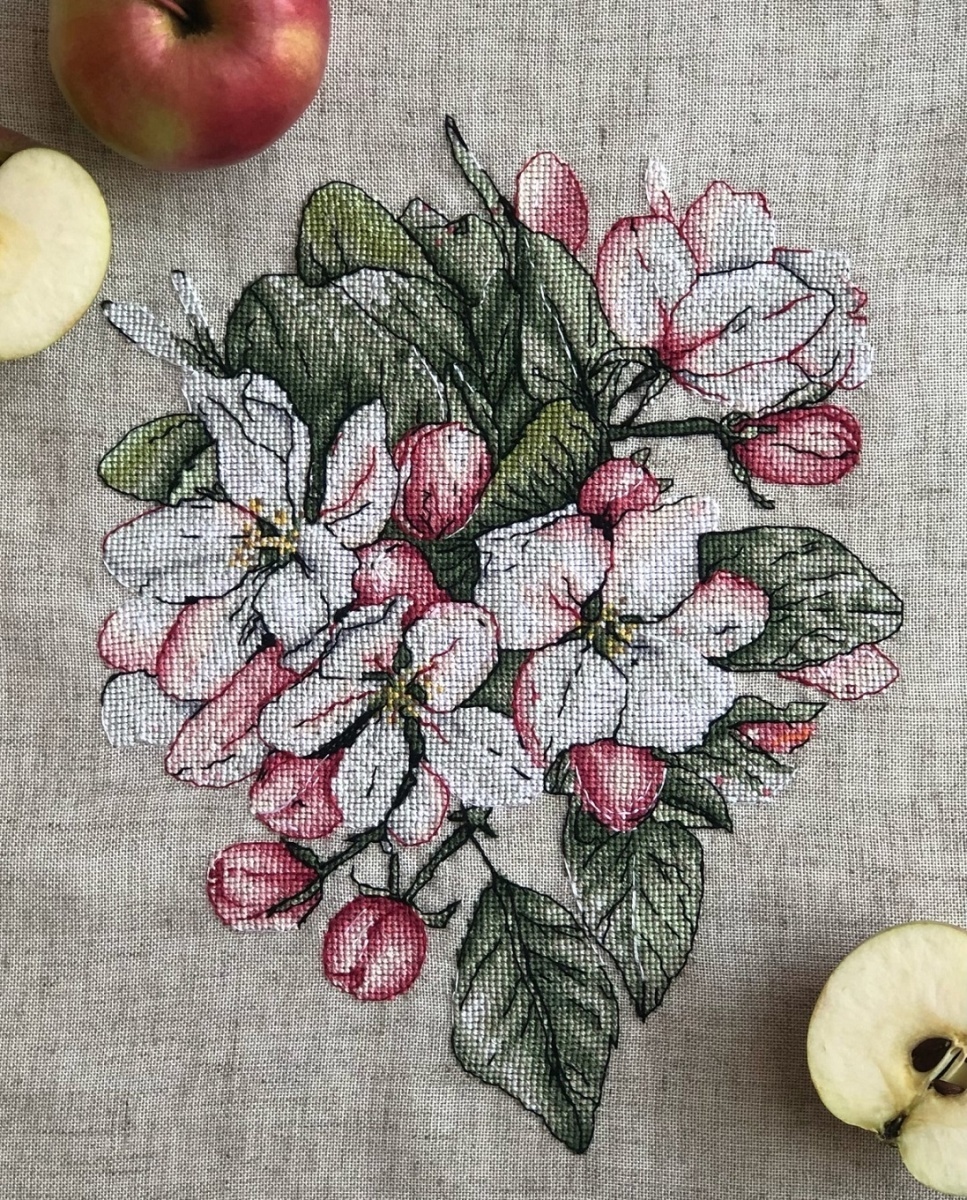 Blooming Apple Tree Cross Stitch Pattern фото 2