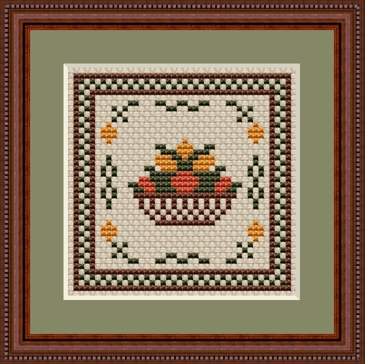 Fruit Basket Cross Stitch Pattern фото 1