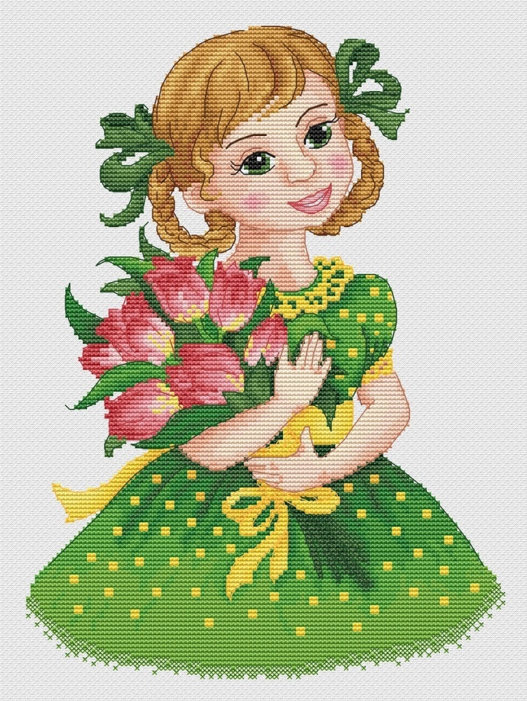 Baby Spring Cross Stitch Pattern, code DG-033 Diana Grib | Buy online ...