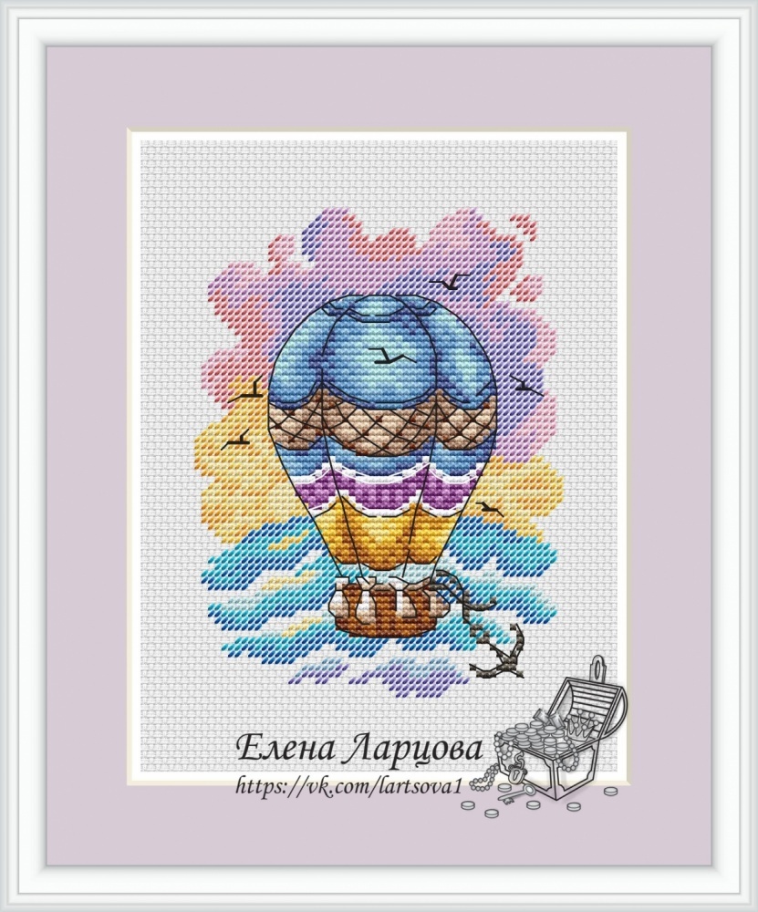 Air Ballon - PDF Cross Stitch Pattern Gráfico por KseniyaOmega