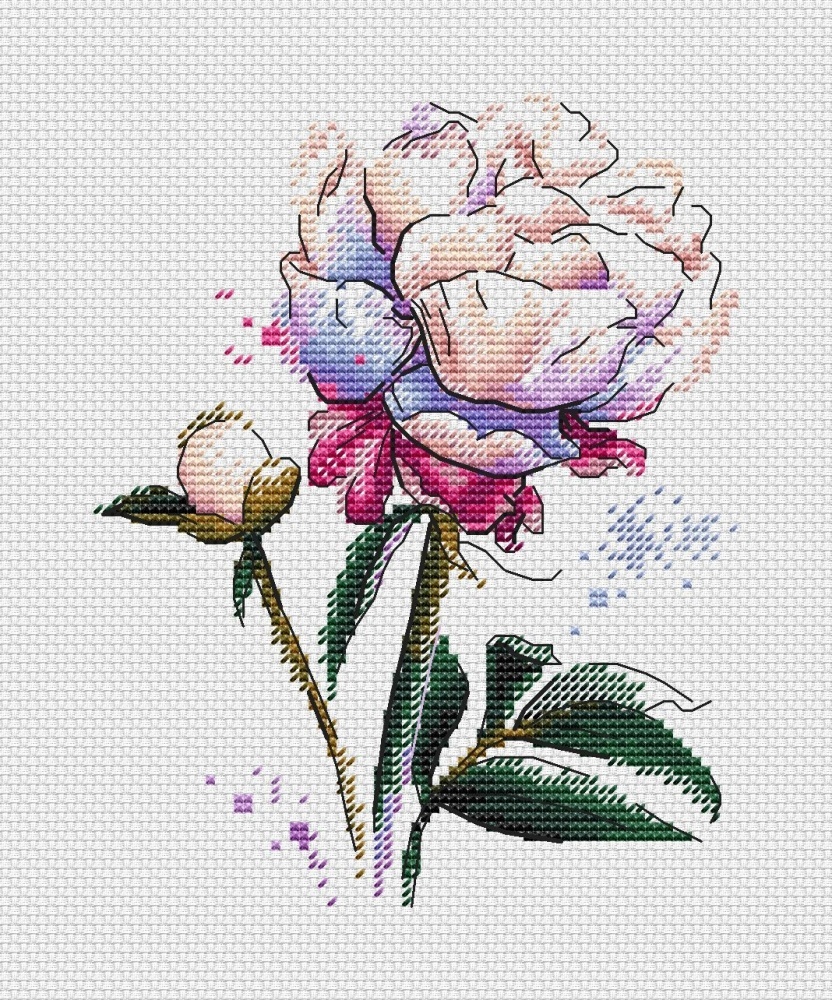 Handmade Still Life Cross Stitch Pattern, code LV-075 Lubov Vodenikova