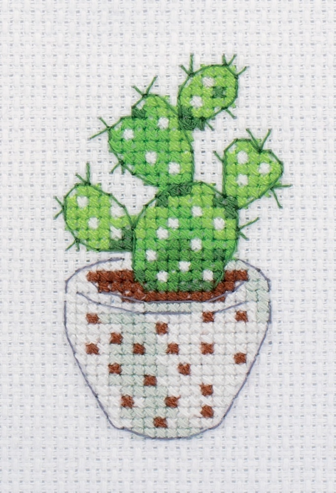 Cactus Cross Stitch Kit, code 12-028 Klart