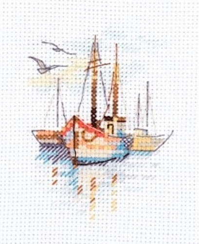 Boats at Sunrise Cross Stitch Kit, code 0-196 Alisa | Buy online on ...