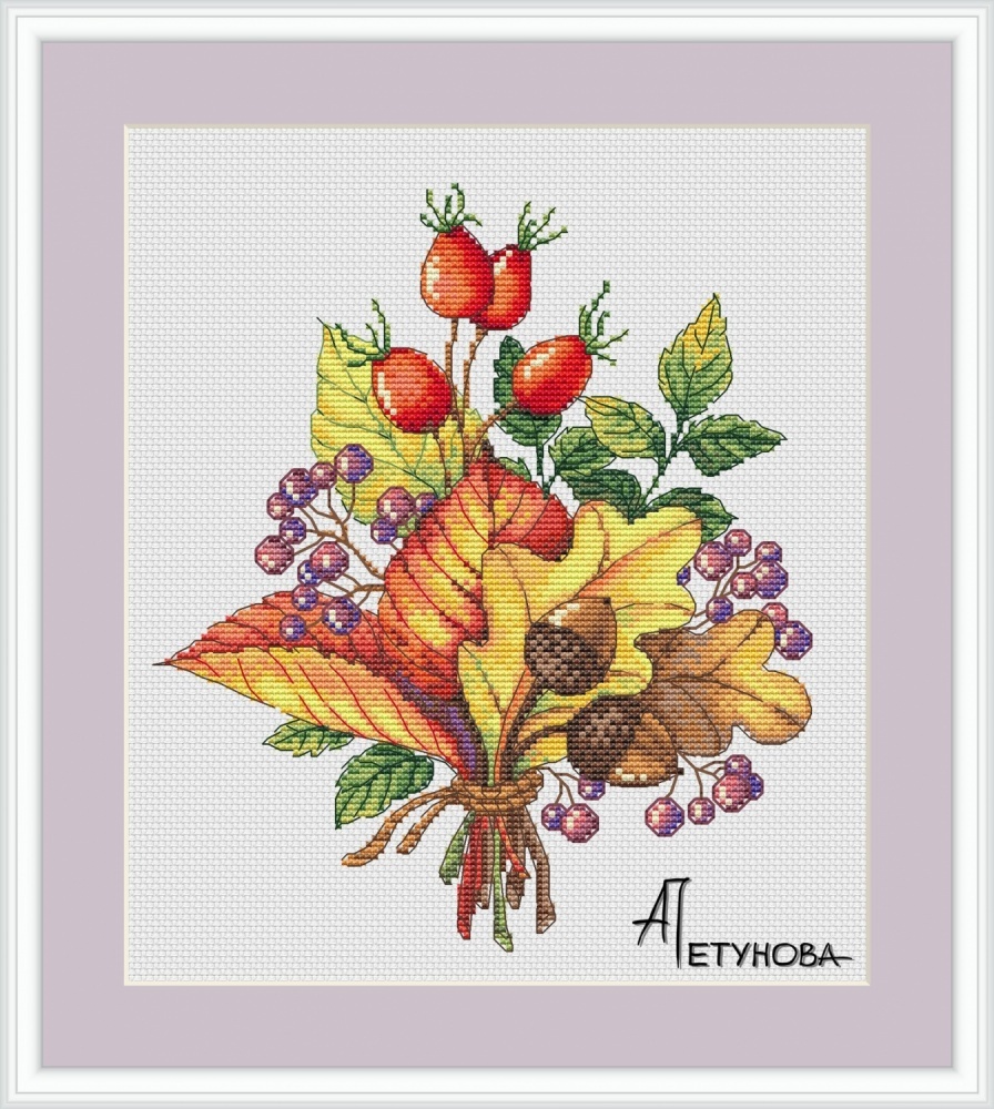 In the City of Autumn Cross Stitch Pattern, code AP-199 Anna Petunova