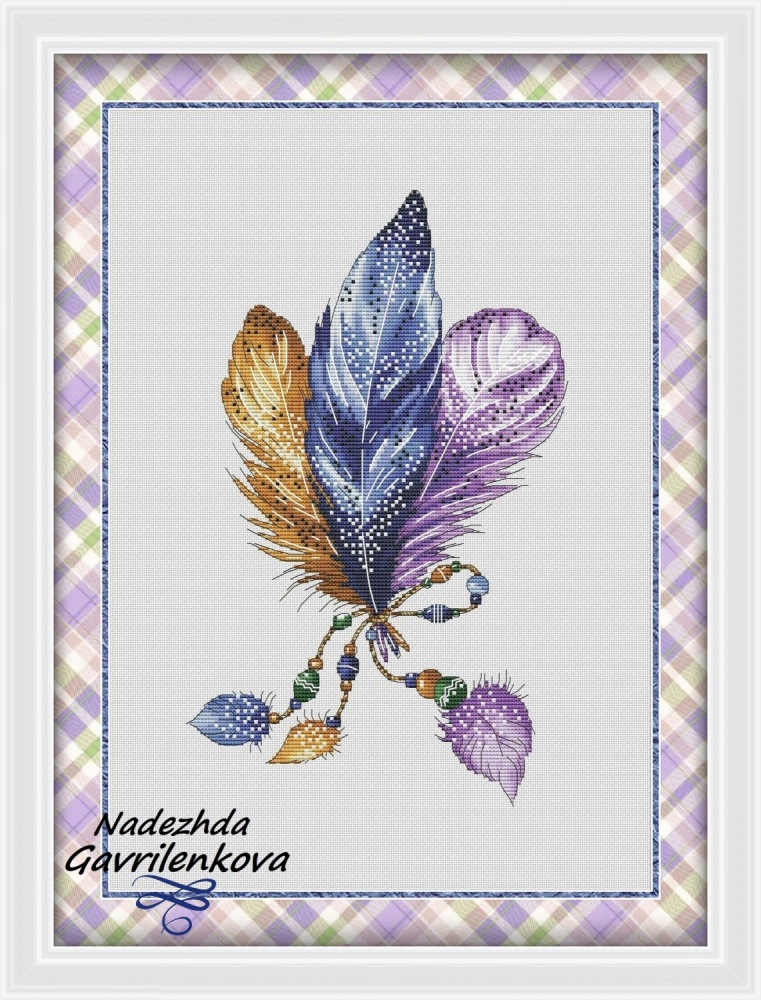 Plumelets Cross Stitch Pattern, code NG-046 Nadezhda Gavrilenkova | Buy ...