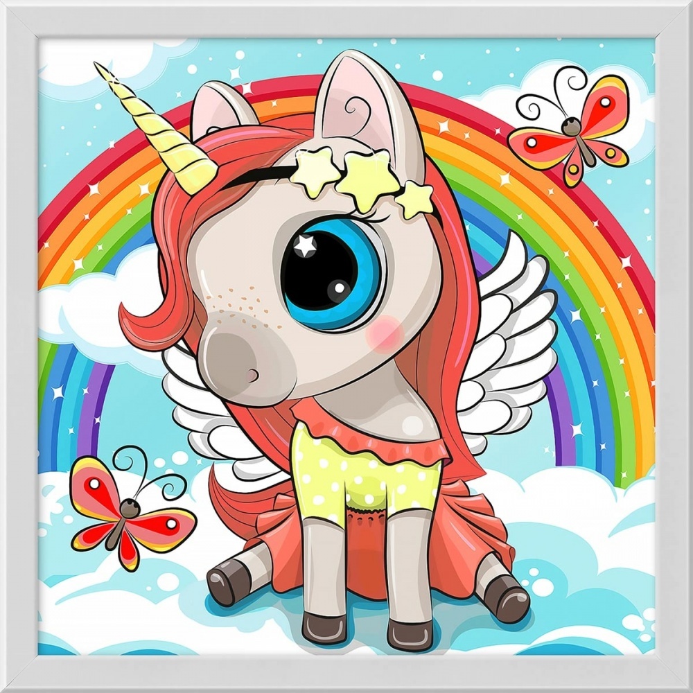 Unicorn and Rainbow Diamond Painting Kit, code DP-1943 Diamond