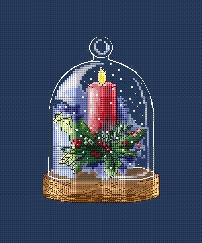 Little Christmas Candle Cross Stitch Pattern, code AZ-091 A-Z Designer ...