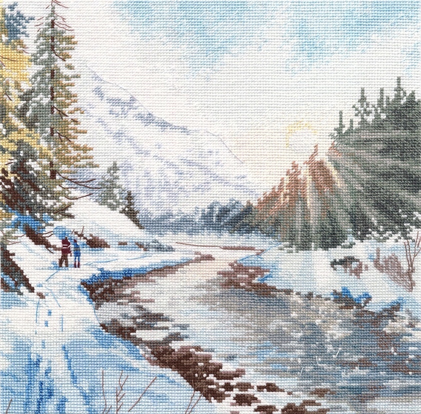 Winter Landscape Cross Stitch Kit by Oven, code 1300 ARIES