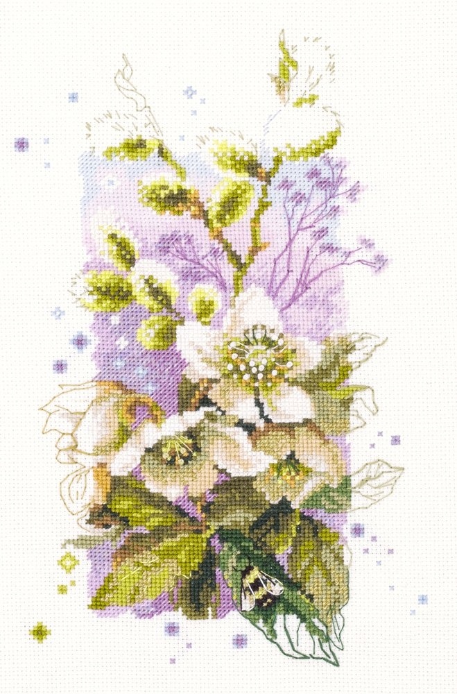 Hellebore Cross Stitch Kit, code 100-104 Magic Needle | Buy online on ...