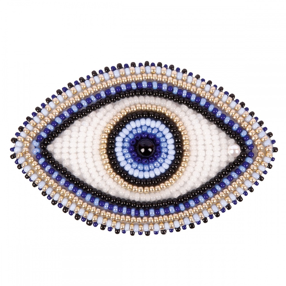 Brooch. Eye Bead Embroidery Kit, code 10-501 Klart