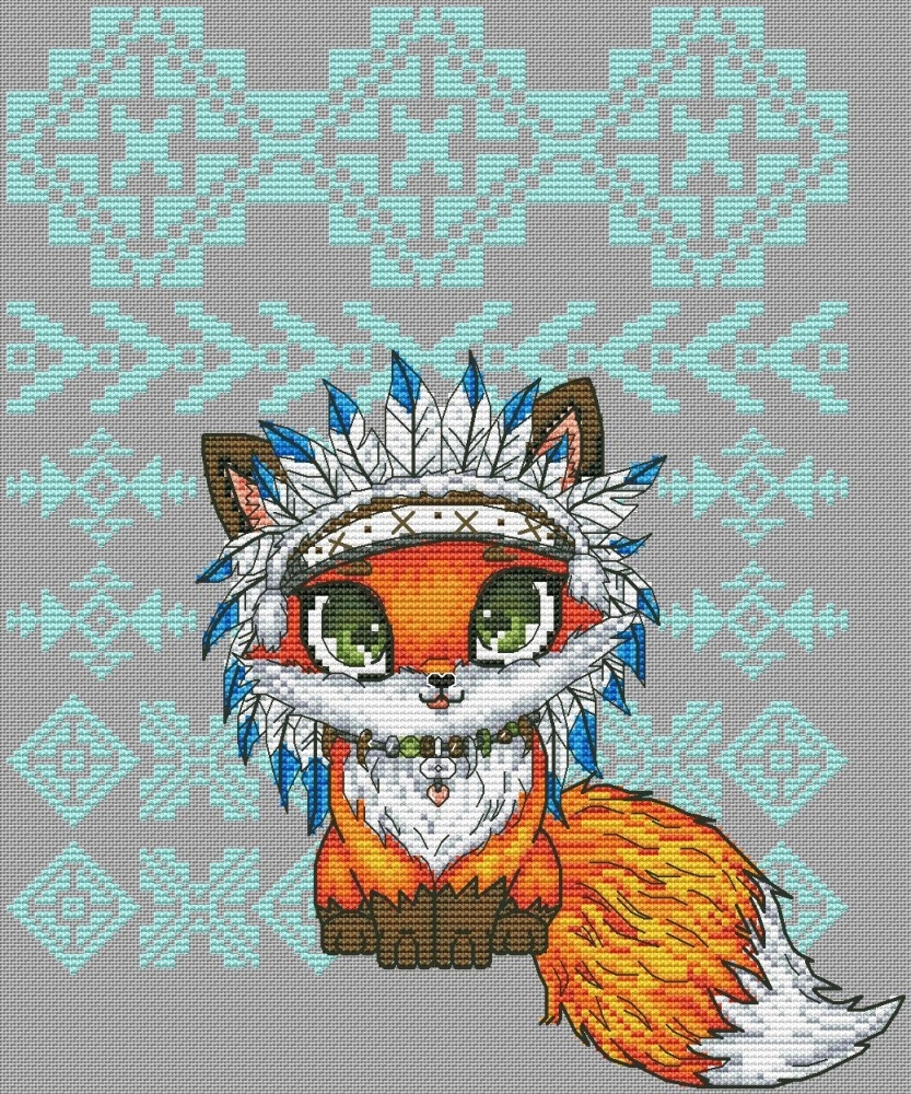 Foxy Cross Stitch Pattern, code AO-148 Alisa Okneas | Buy online on