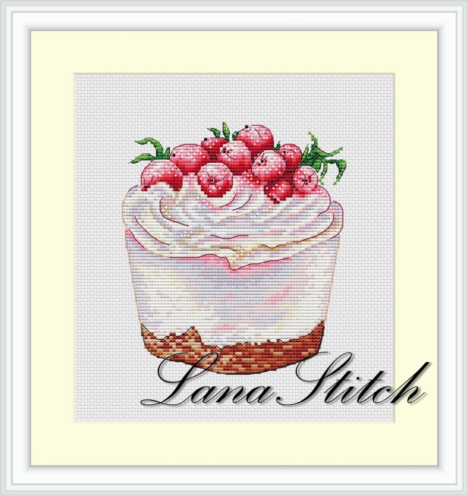 Cranberry Cake Cross Stitch Chart, code LS-013 LanaStitch | Buy online ...